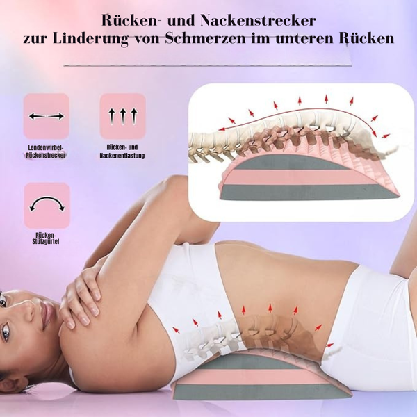 Rückenstrecker-Kissen  Dehne Rückenschmerzen weg und spüre in wenigen Minuten Erleichterung