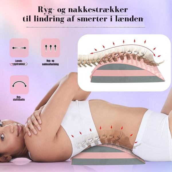 Rygstrækkerpude Stræk rygsmerter væk og mærk lindring på få minutter