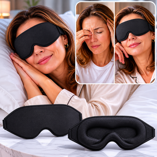 3D sovmask | Blockera ljus. Sov djupare. Vakna utvilad.
