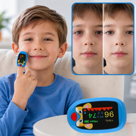 Kinder-Pulsoximeter | Sauerstoff- & Pulswerte in Sekunden zu Hause messen