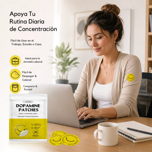 Parche de Dopamina Laniska: Siéntete Más Positivo, Concentrado y Listo para tu Día