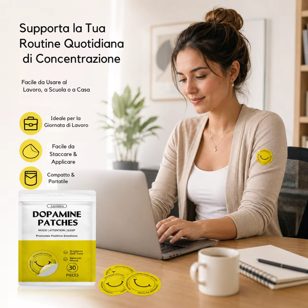 Laniska Dopamine Patches  Feel More Positive, Focused & Ready for Your Day