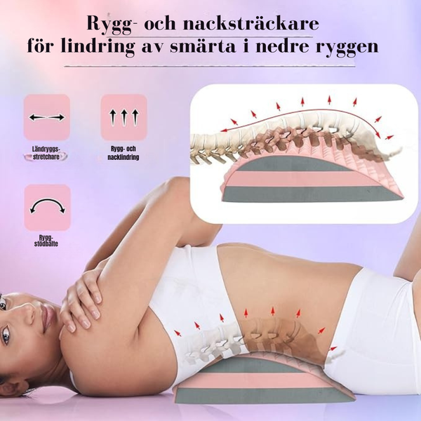 Ryggsträckarkudde  Sträck ut ryggsmärta och känn lindring på några minuter