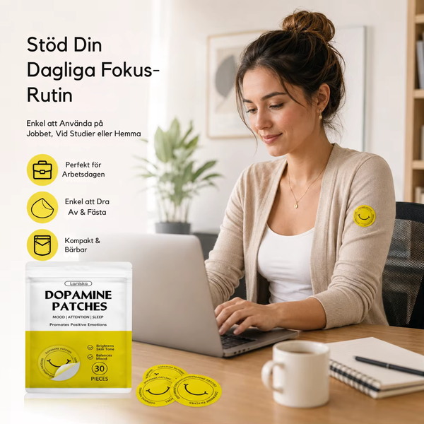 Laniska Dopaminplåster Känn dig mer positiv, fokuserad och redo för din dag